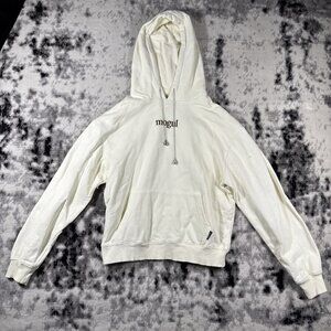 Mogul Moves Hoodie Mens Size Large Drawstring Boxing Club Corduroy Elbow